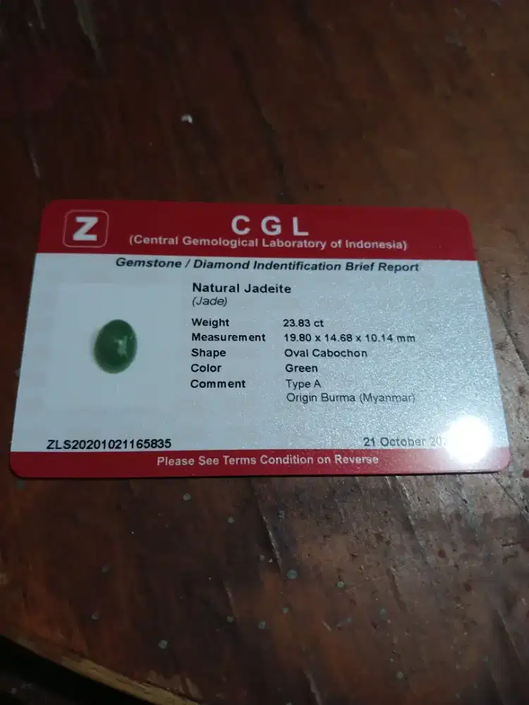 Natural Jadeite Giok Burma Type A