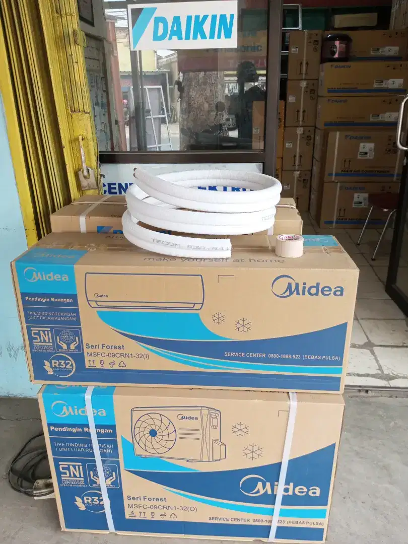 AC MIDEA 1/2 PK + PASANG STANDAR, GARANSI RESMI