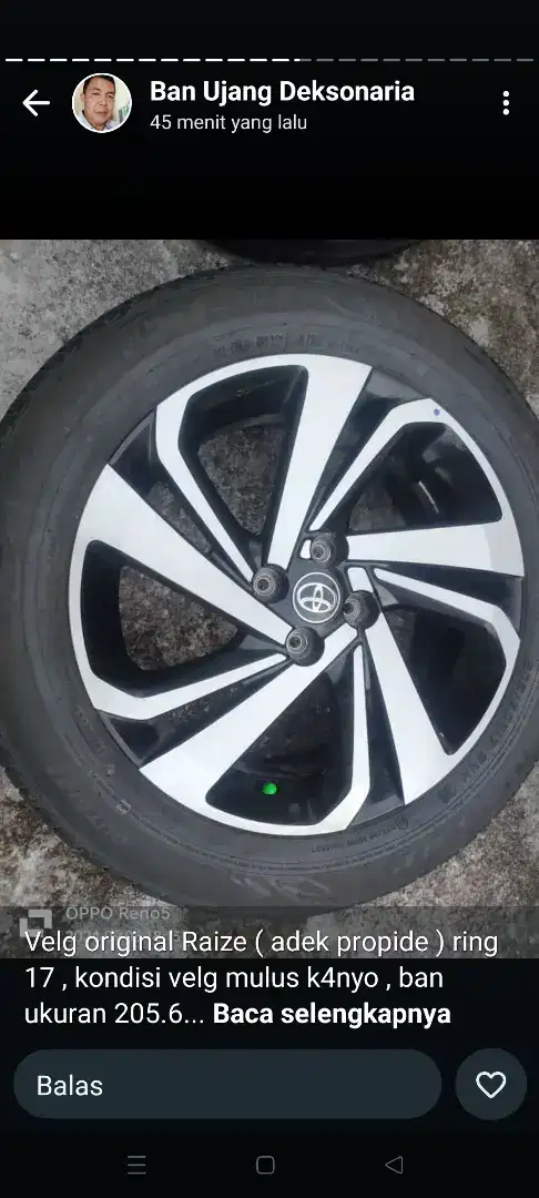 Velg OEM RAIZE R17 Polish ban RANCAK pakai BaNA