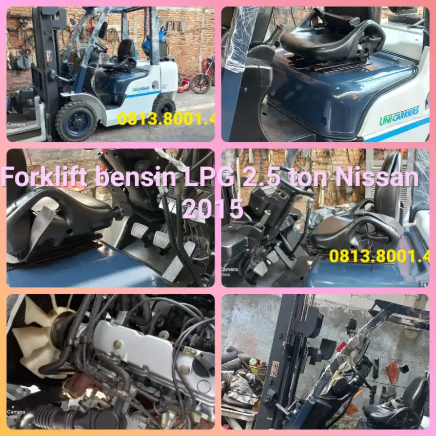 Forklift nissan 2.5 ton LPG bensin 2017 istimewa