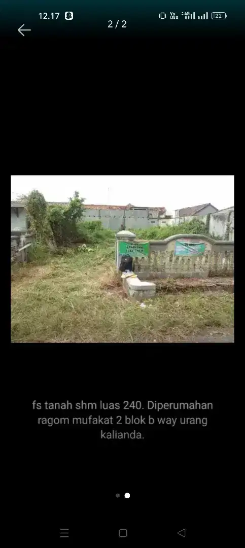 DI JUAL TANAH DATAR DAN STRATEGIS (SHM)