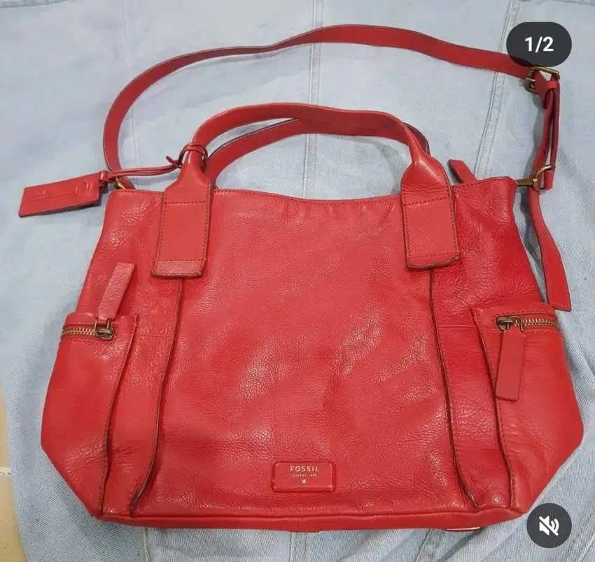 Tas Fossil Merah Emerson Large