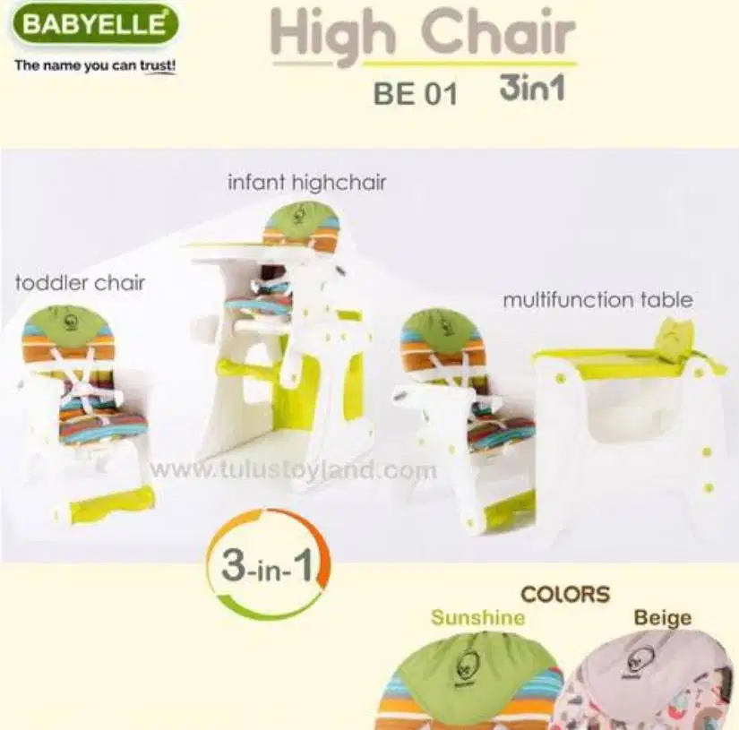 Highchair Babyelle 3 in 1 - BE01