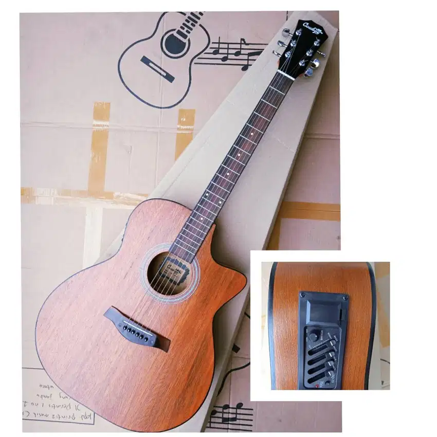 Gitar akustik/elektrik Cakep bgt Kondisi Baru