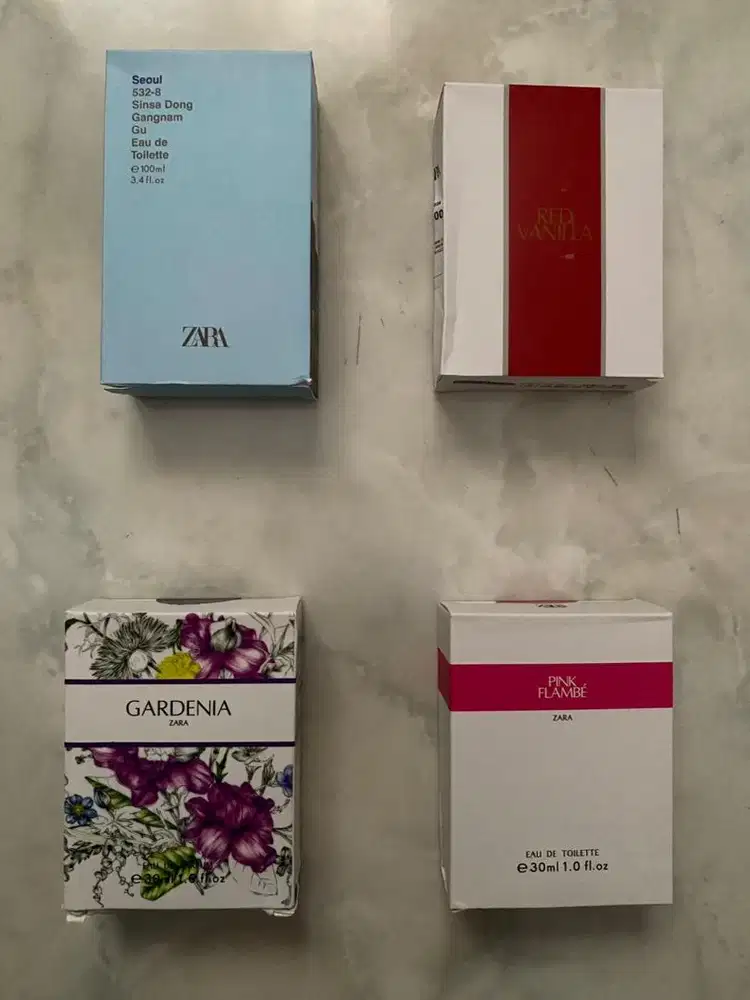 Parfum ZARA Red Vanilla Pink Flambe Gardenia Seoul