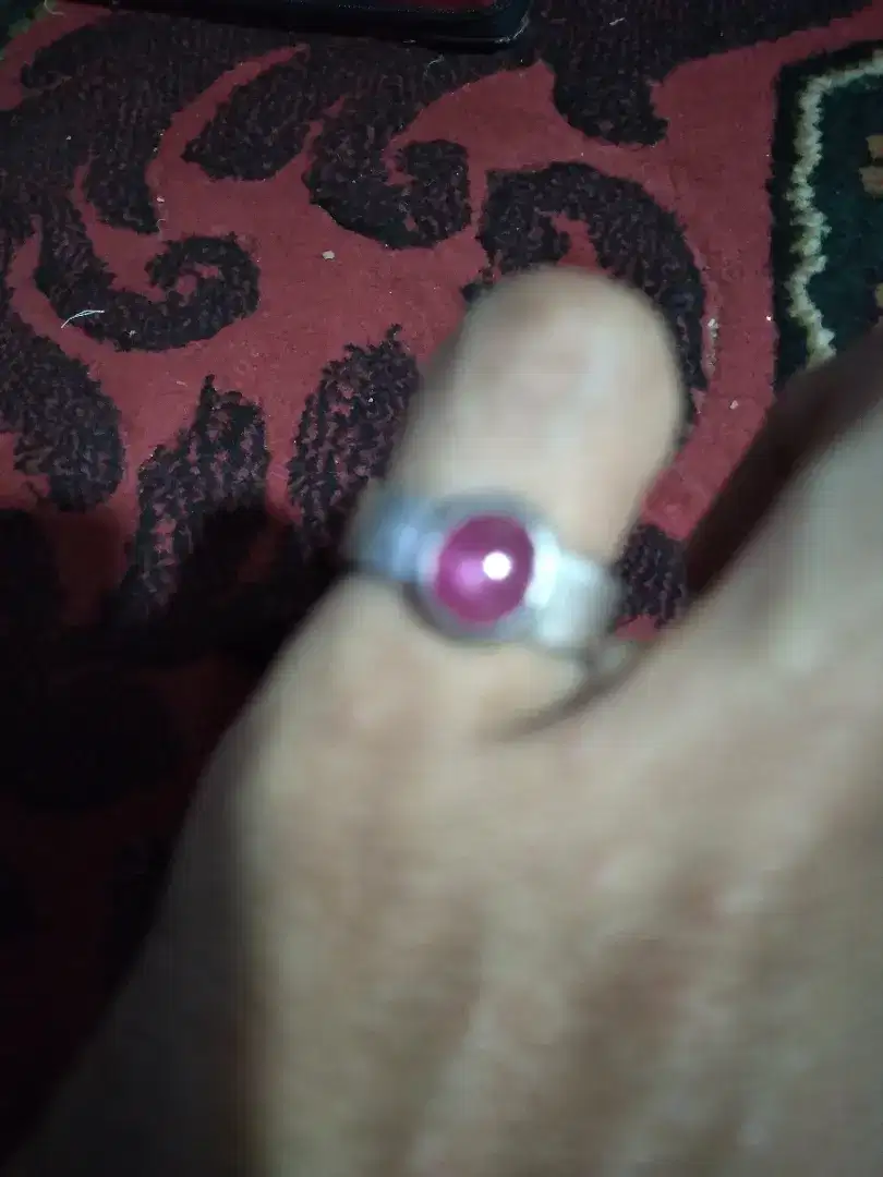 jual batu ruby ring perak