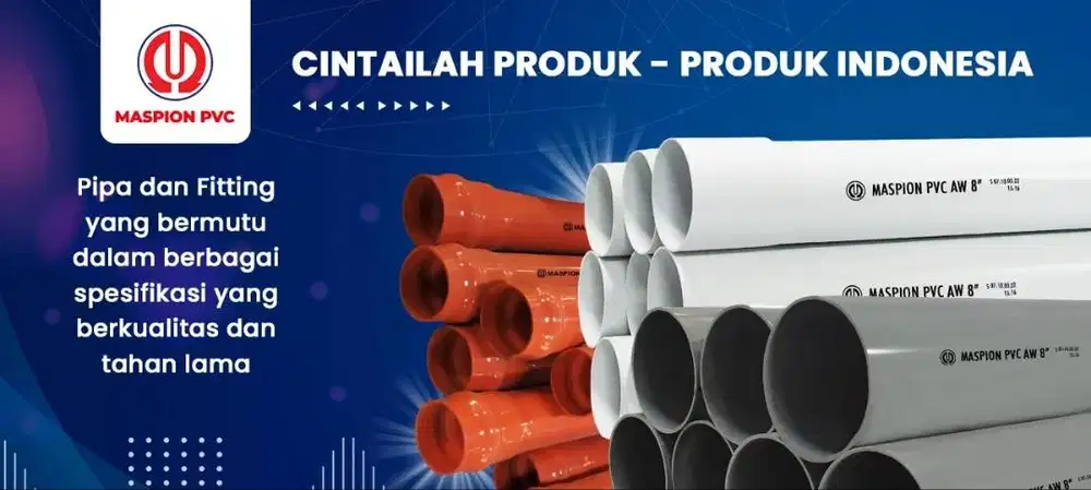 Sedia pipa pvc Maspion dan aksesorisnya.