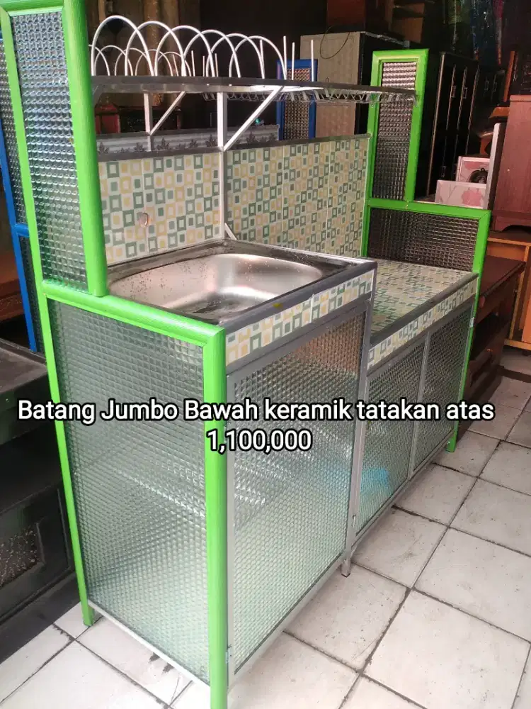 RAK CUCI PIRNG RAK KOMPOR JUMBO RAK PIRING KOMPOR FREE KRAN DAN SELANG