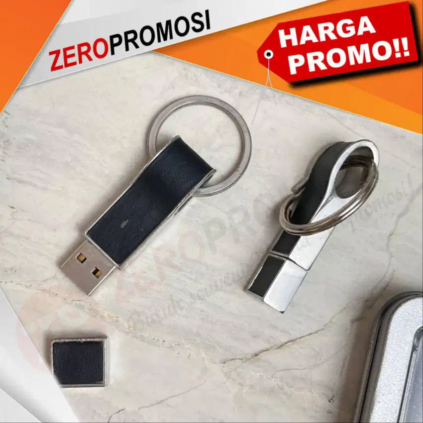 FDLT22 Flashdisk Kulit Metal Gantungan Kunci