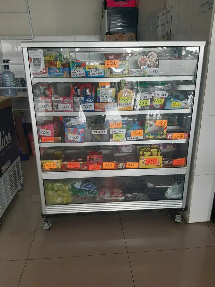 Etalase 100x120x40 utk jualan snack/makanan