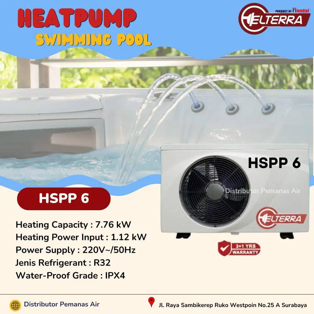 Pemanas Air Kolam Renang Handal HSPP 6