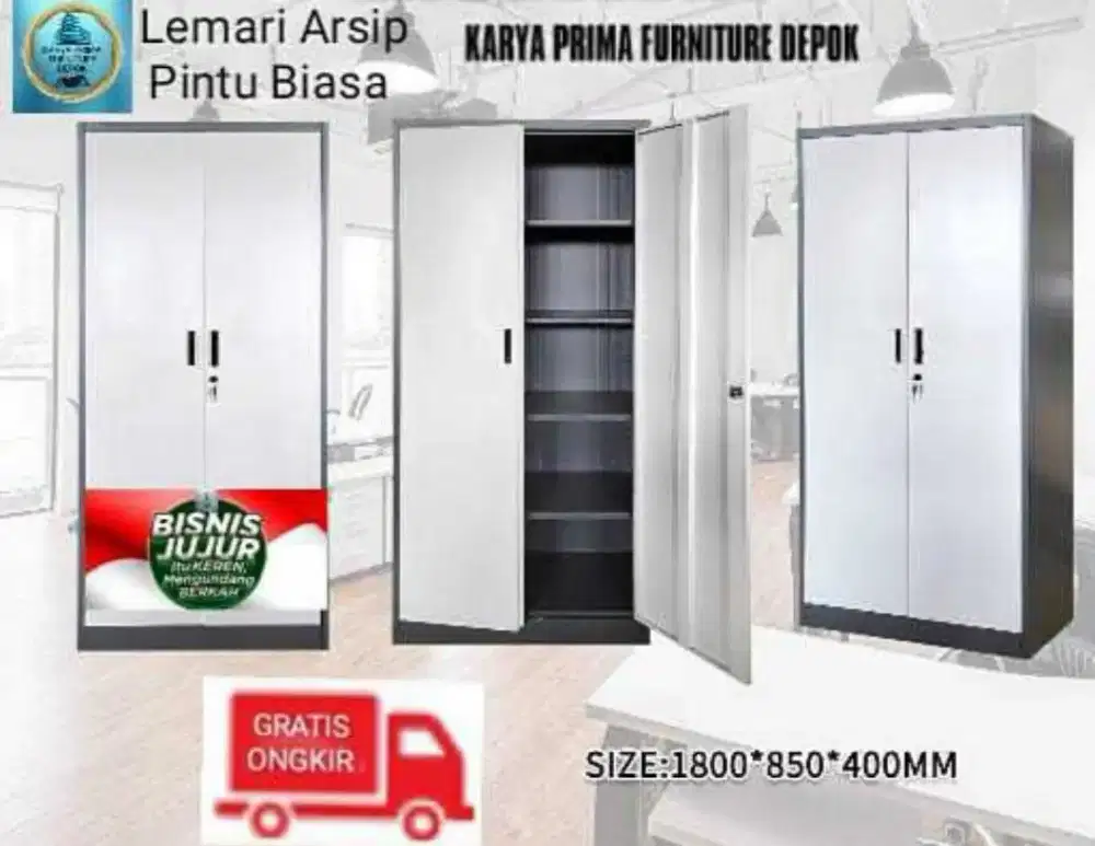 Lemari Arsip Full Plat Besi 2 Pintu 1.650.000 spesial free ongkir COD