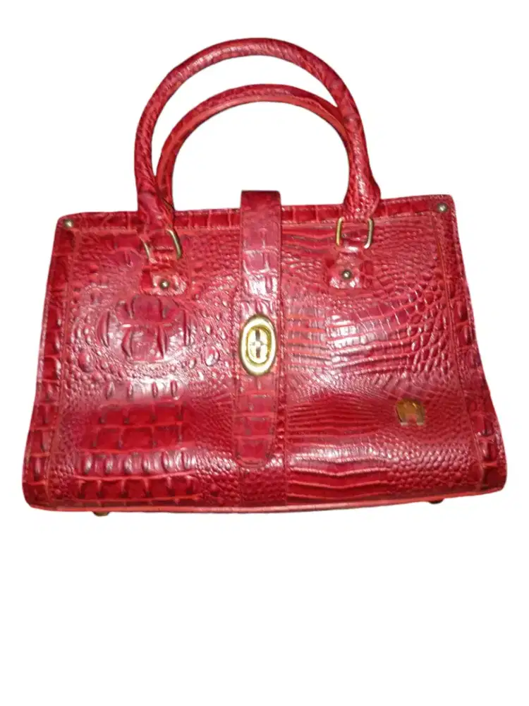 Tas Aigner Munich Croco merah