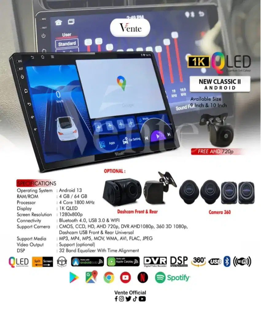 Vente Audio Head Unit dan Dashcam Premium