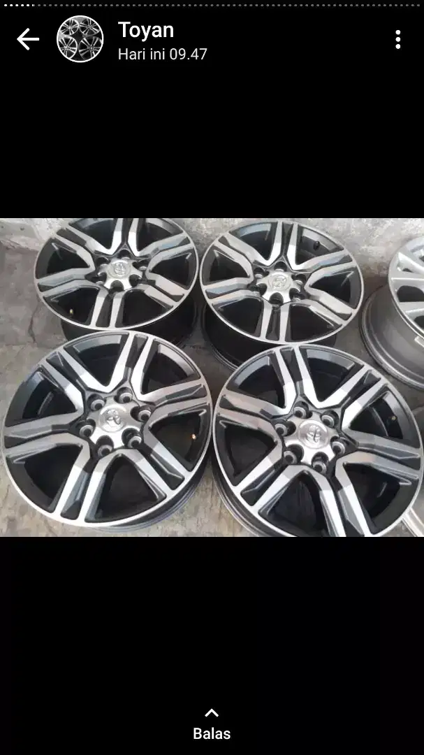 VELG toyota fortuner vrz ring 17 sama Ban