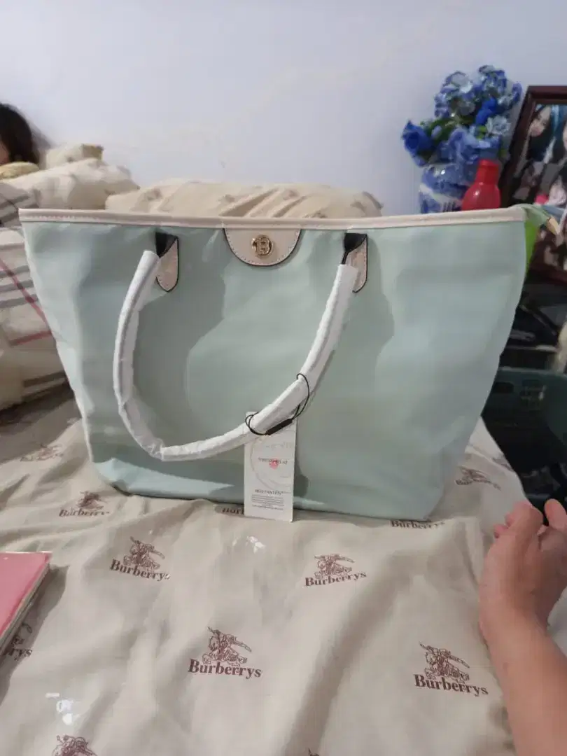 Bostanten tote bag wanita tas kantor jinjing shoulder bag