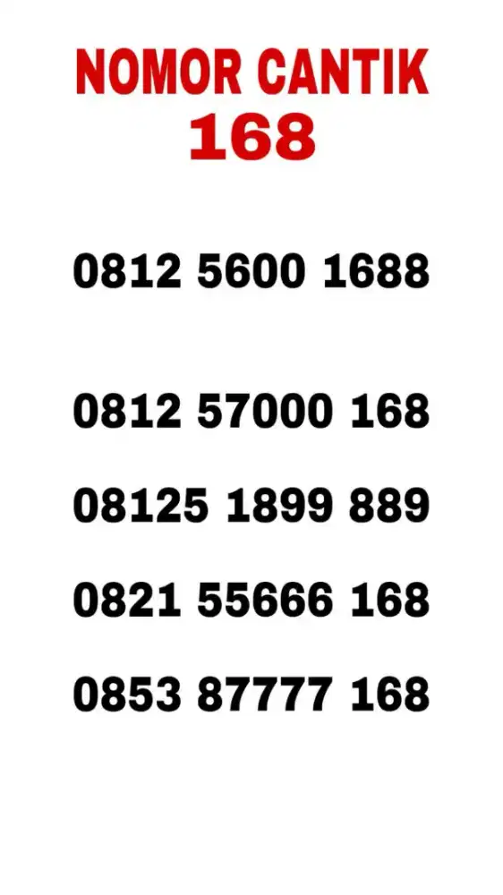 Nomor cantik perdana simpati as telkomsel 4g 350rb-1,5jt