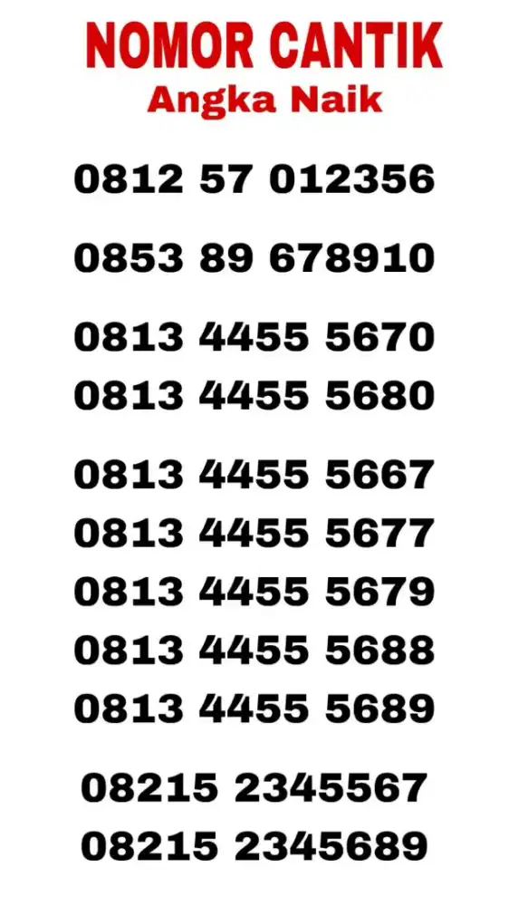 Nomor cantik perdana simpati as telkomsel 4g