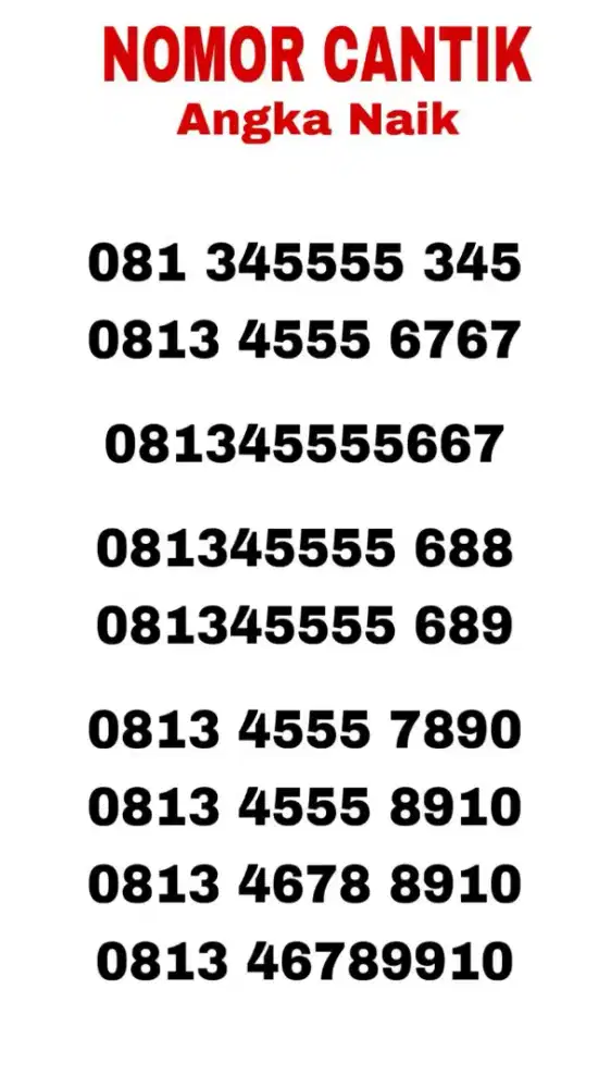 Nomor cantik perdana simpati as telkomsel 4g