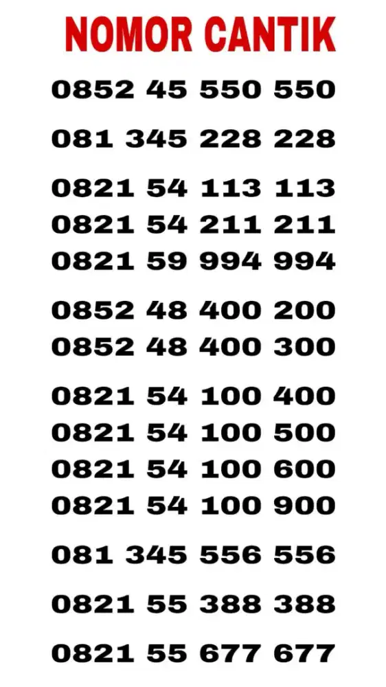 Nomor cantik perdana simpati as telkomsel 4g 350rb-1jt