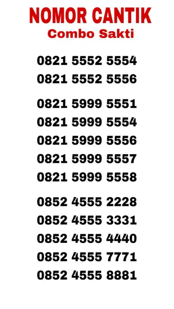 Nomor cantik perdana simpati as telkomsel 4g 350rb-1,2jt