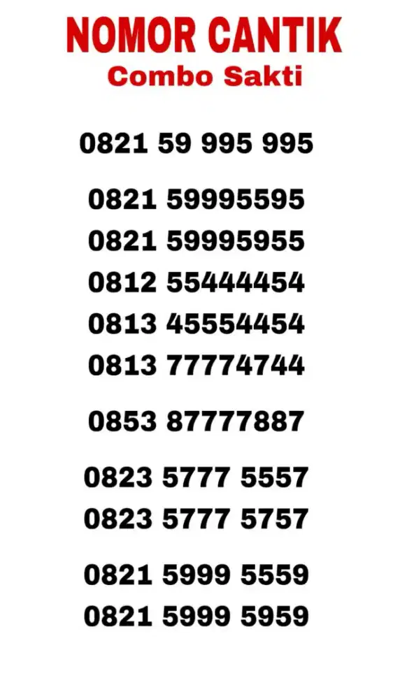 Nomor cantik perdana simpati as telkomsel 4g 500rb-2,5jt