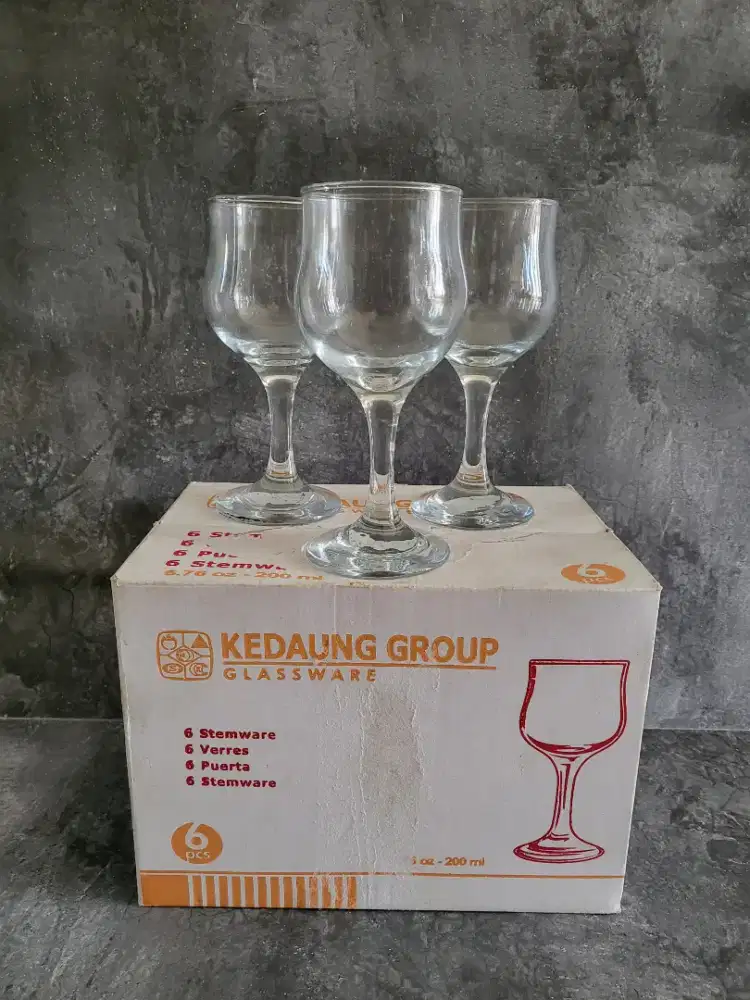 Gelas Wine 200ml Isi 6pcs