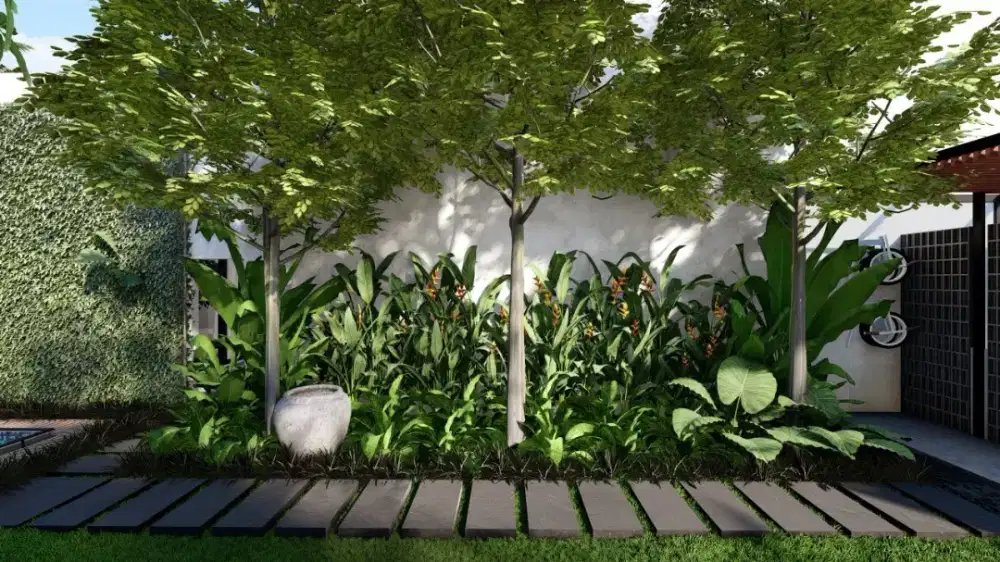 Pemasangan taman tropis