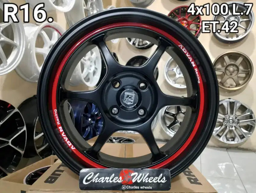 velg baru advan RG1 Hitam R16