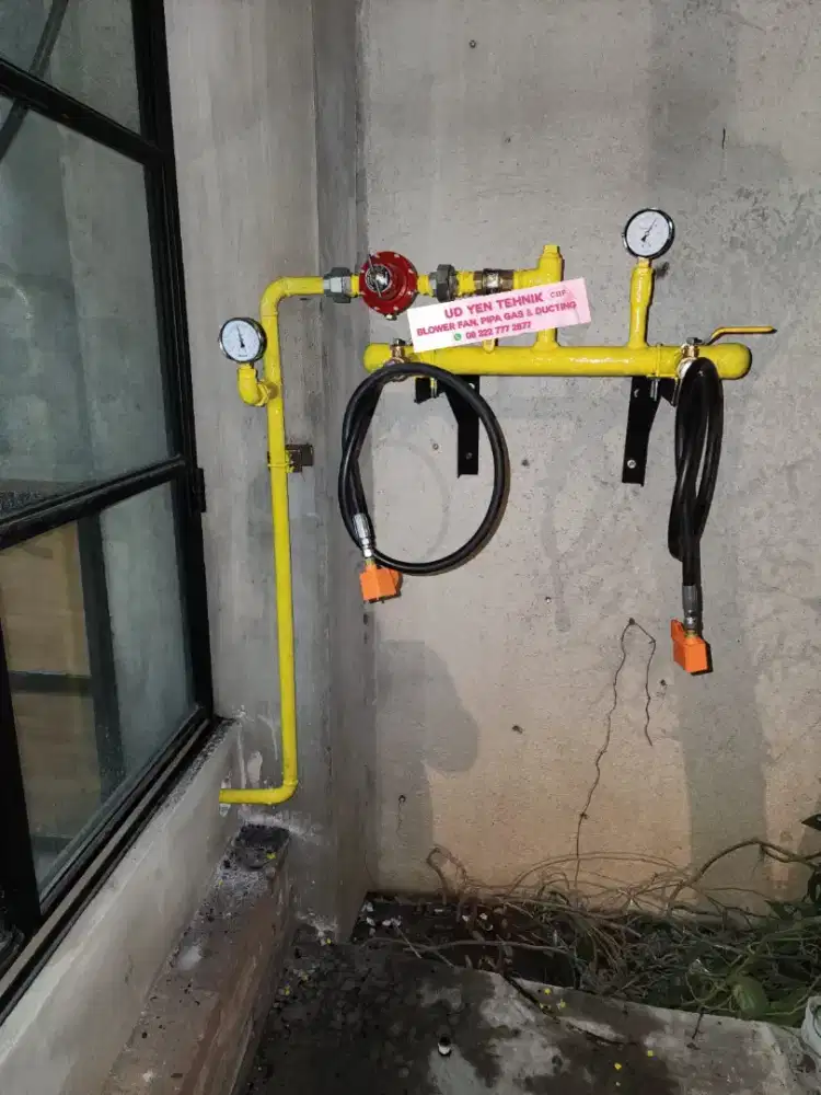 Intalasi pipa gas restoran