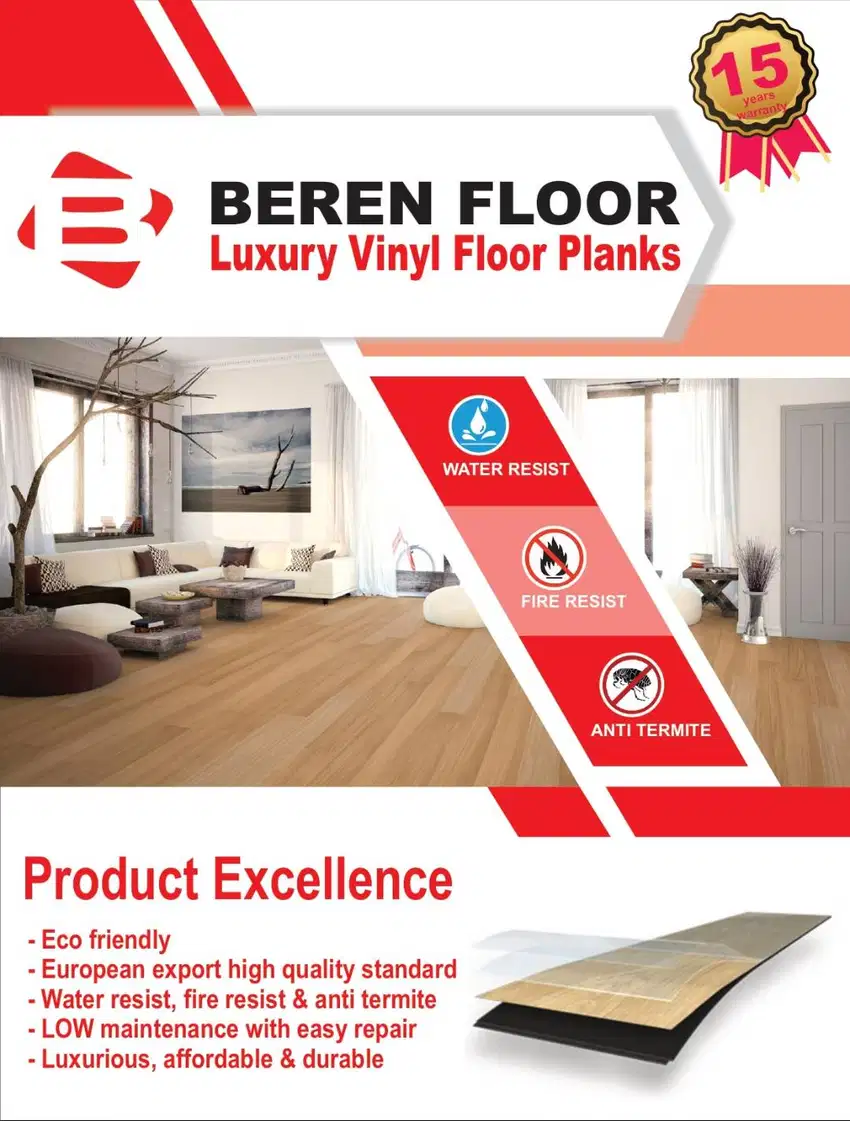 Lantai SPC | BEREN FLOOR SPC Click System | Vinyl SPC 4mm