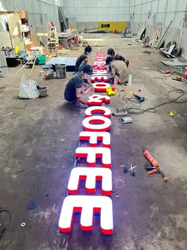 Jasa neon box - huruf timbul - neon flex - papan nama - ACP panel