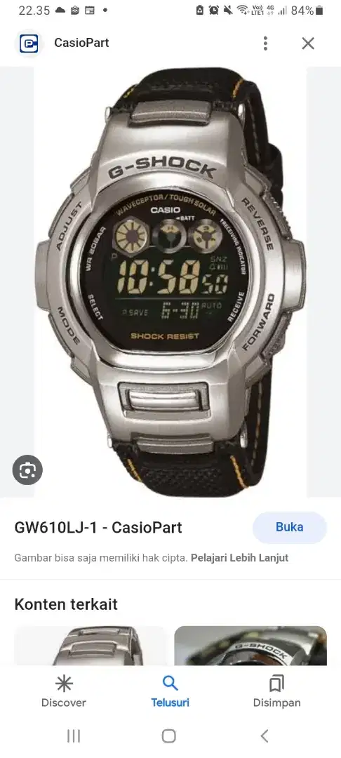 Gshock GW 610LJ-1