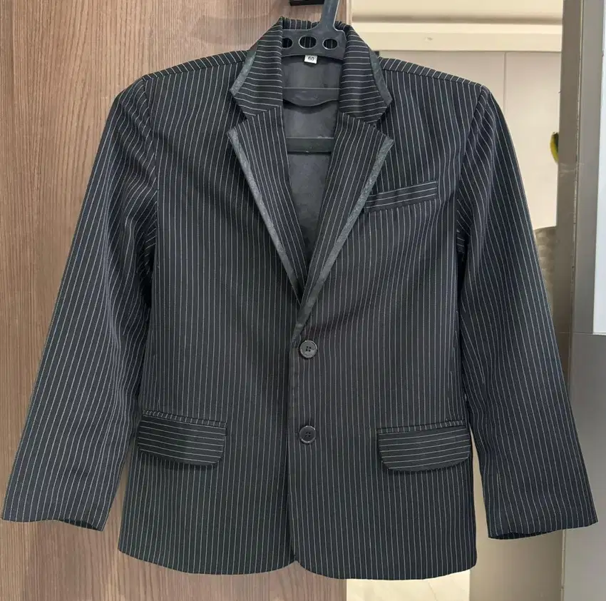 Blazer/Jas, Rompi & Celana Panjang 1 Set Hitam