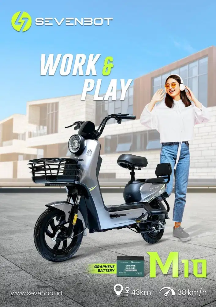 Sepeda Listrik Sevenbot M10 Selis Bergaransi