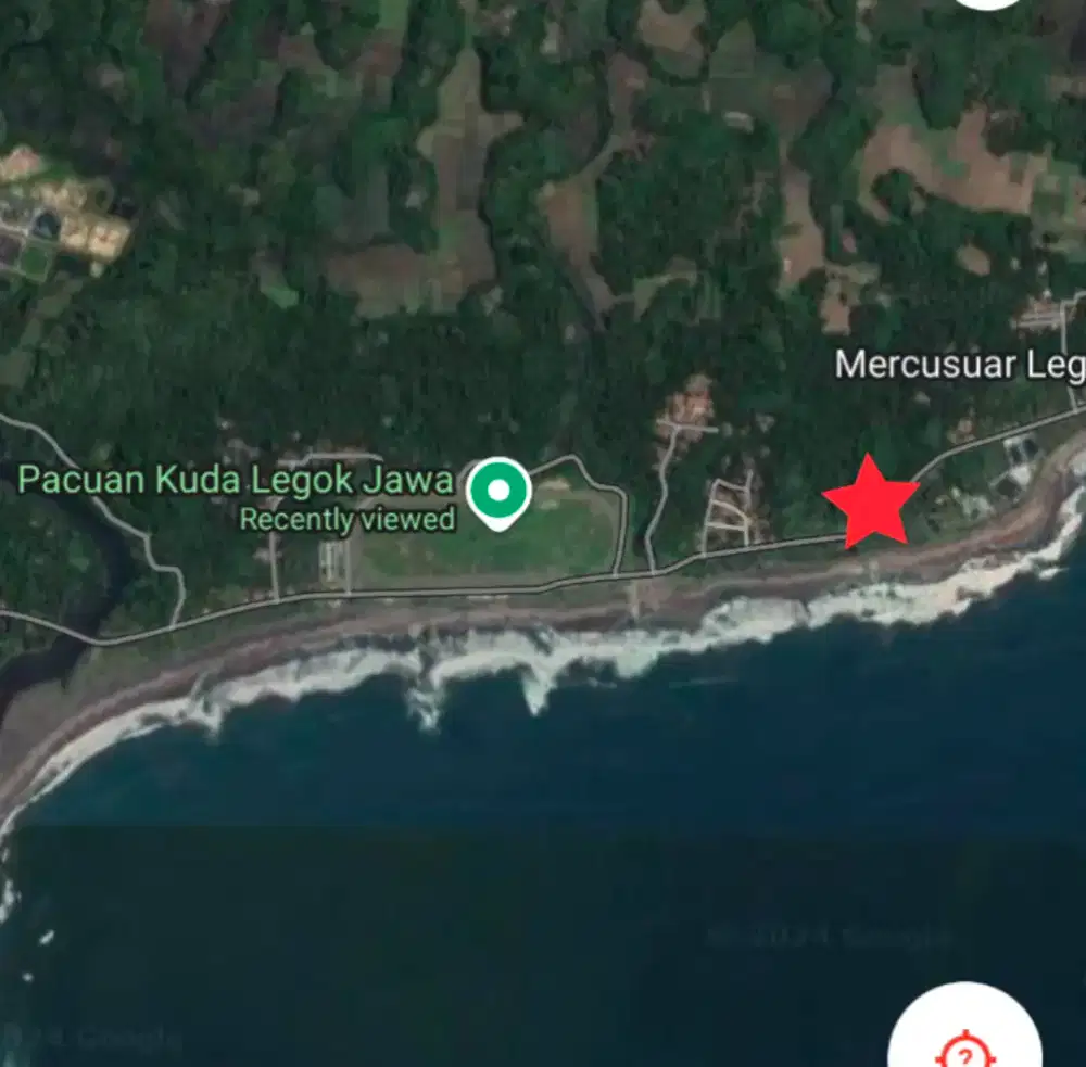 Tanah Emas Pinggir Jalan Raya Hadap Pantai dekat Madasari Pangandaran