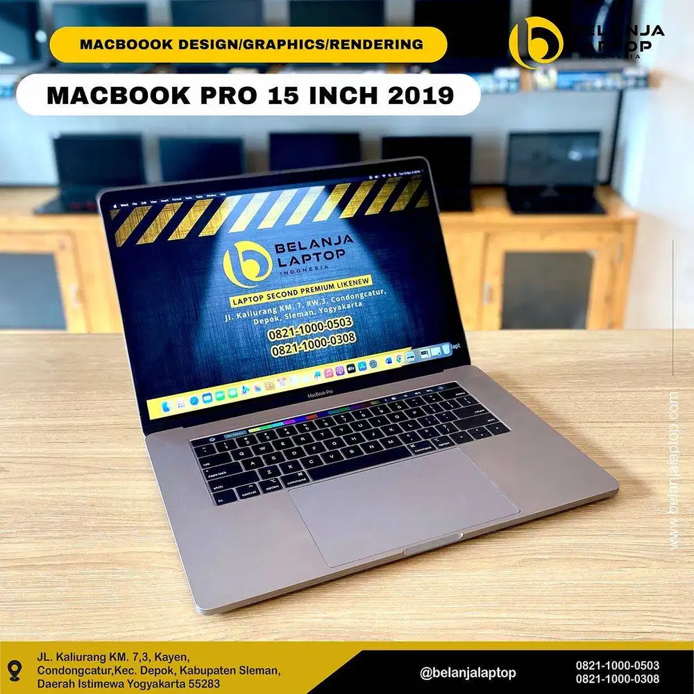 MacBook Pro 15 inci 2019/intel i9/16GB/512GB/CC Battery 1000/TOUCHBAR!