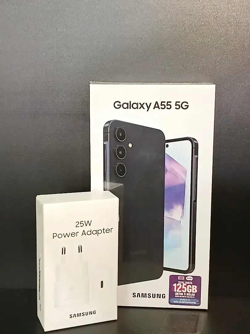 SAMSUNG GALAXY A55 BLACK FREE ADAPTOR