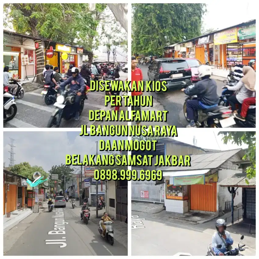 Disewakan TAHUNAN Kios Daan Mogot Depan AlfaMart
