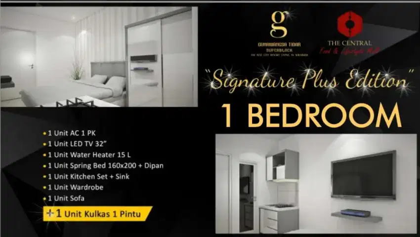 MURAH Apartemen Gunawangsa Tidar Siap Huni Full Furnish Surabaya