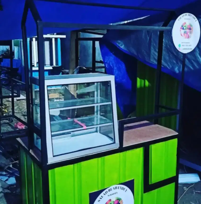 Booth gerobak semi kontainer murah berkualitas