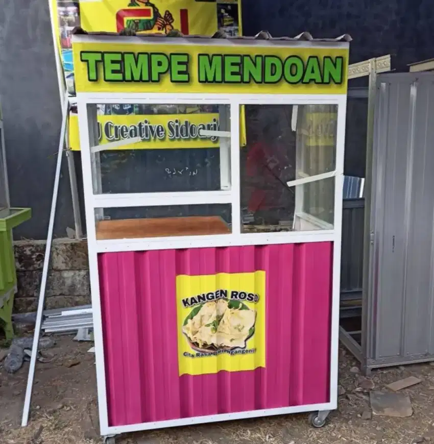 Booth gerobak semi kontainer murah berkualitas