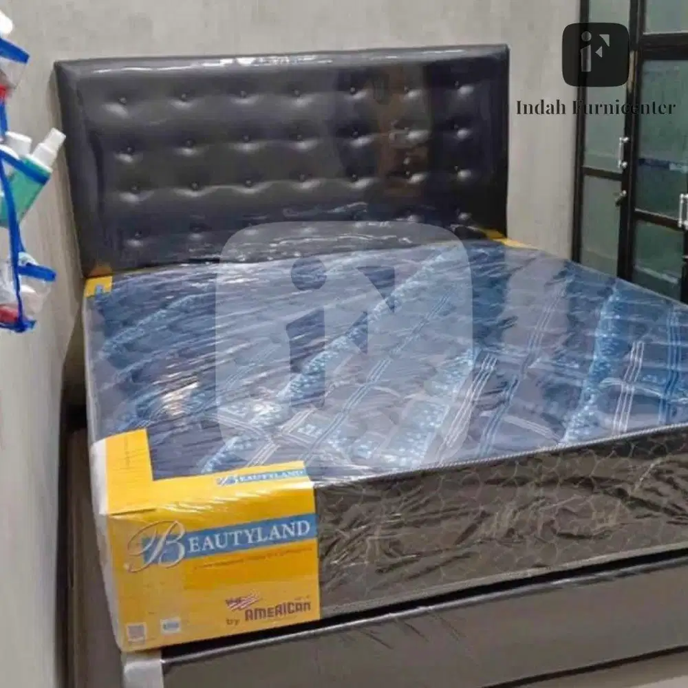 Bedset Kasur spring bed american pillo beautyland 160 x 200 set queen