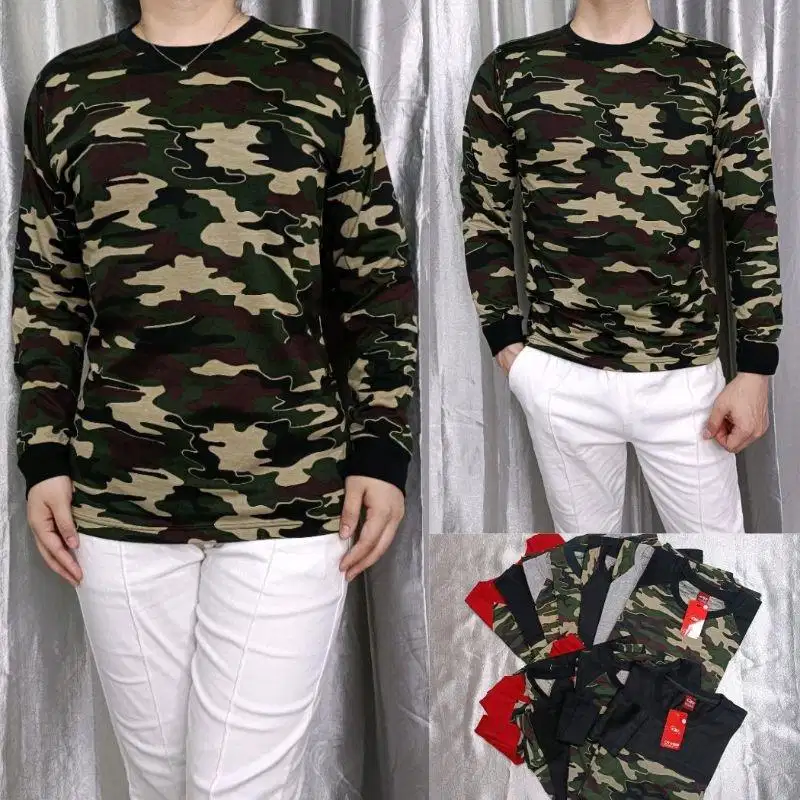 Kaos doreng loreng lengan panjang