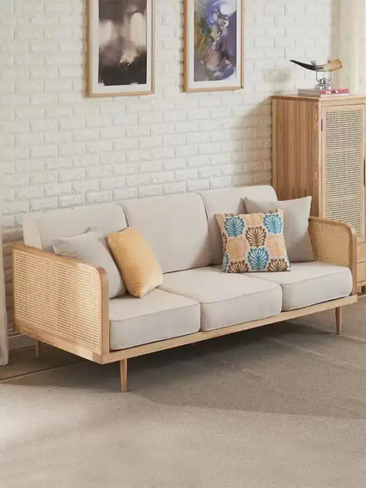 Bangko sofa kursi sofa aesthetic minimalis jati