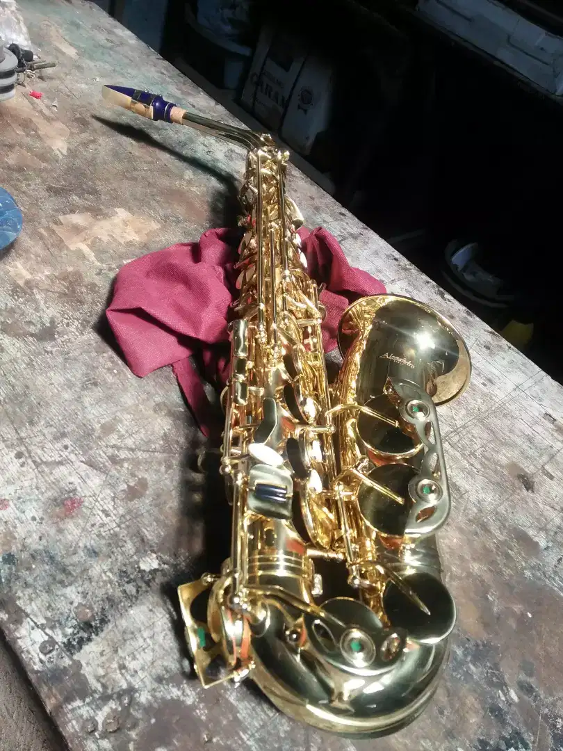 Jual Saxsophone Alto ITALY Alesandro 90% Baru