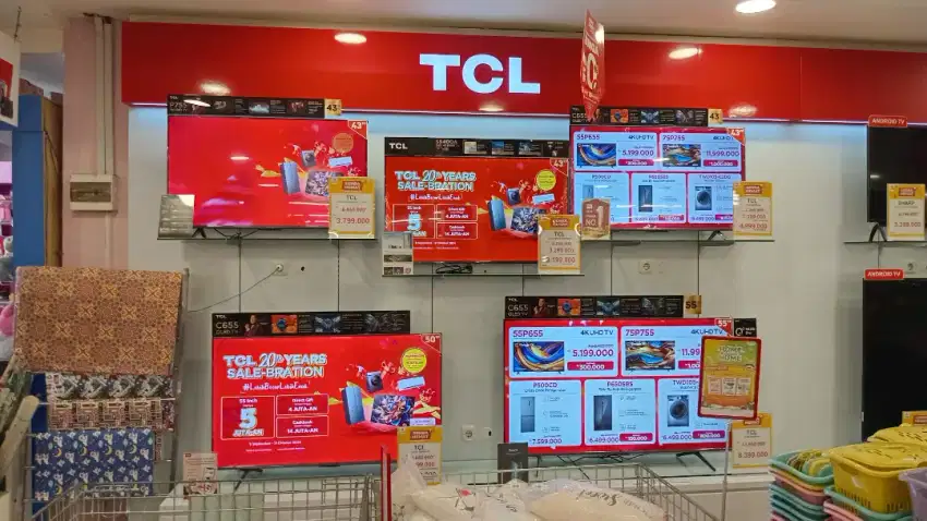 TV LED TCL 43,50,55,65INCH  SERI ANDROID,GOOGLE TV ,QLED