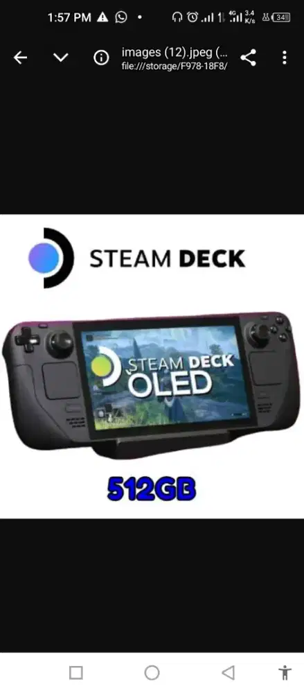 Steamdeck OLED SSD 1tb 512gb kondisi new 100%