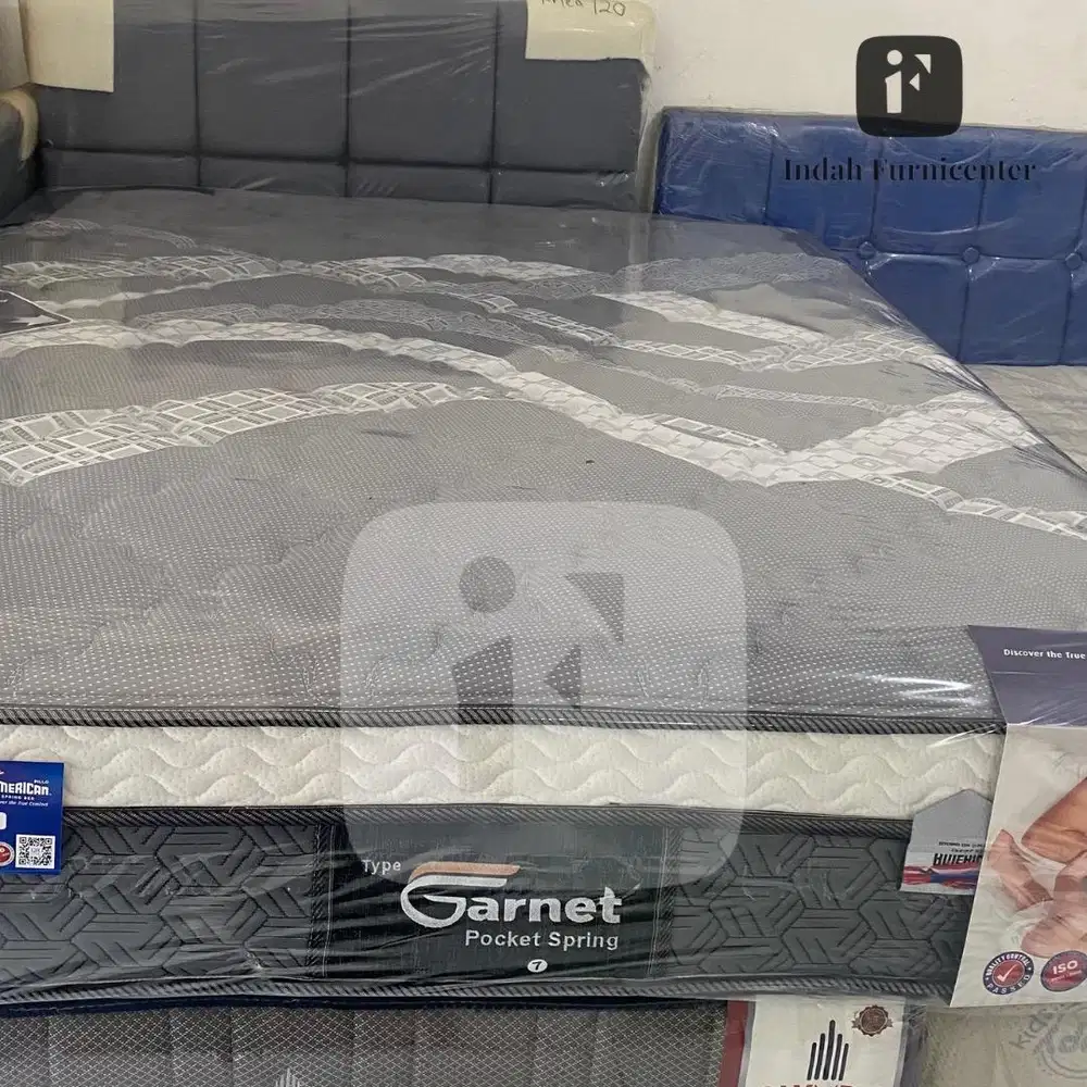Springbed american pocket 160x200 garnet plushtop mewah new kasur saja