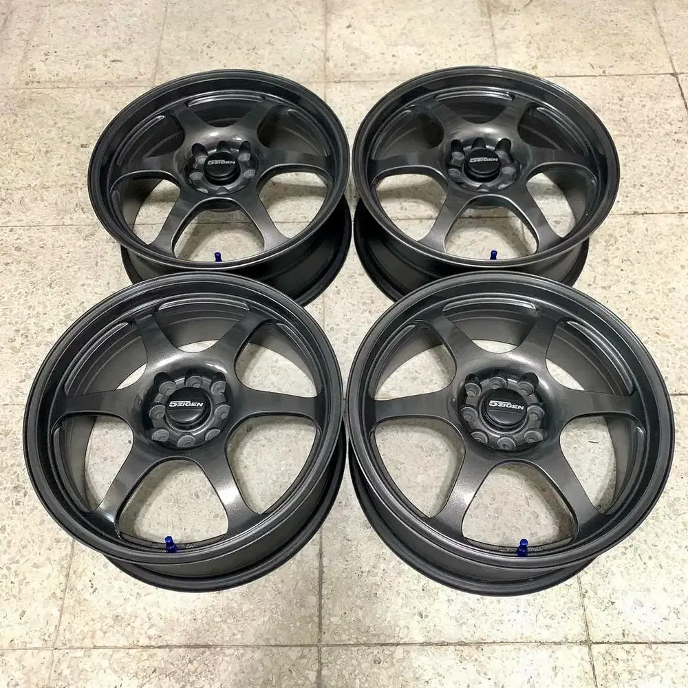 Japan 5Zigen RSX-6 Ring 17 4x100 4x114 Velg Ori Original Jepang R17